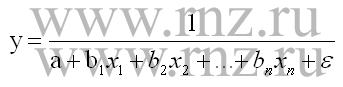 Формула гиперболического уравнения многофакторной зависимости